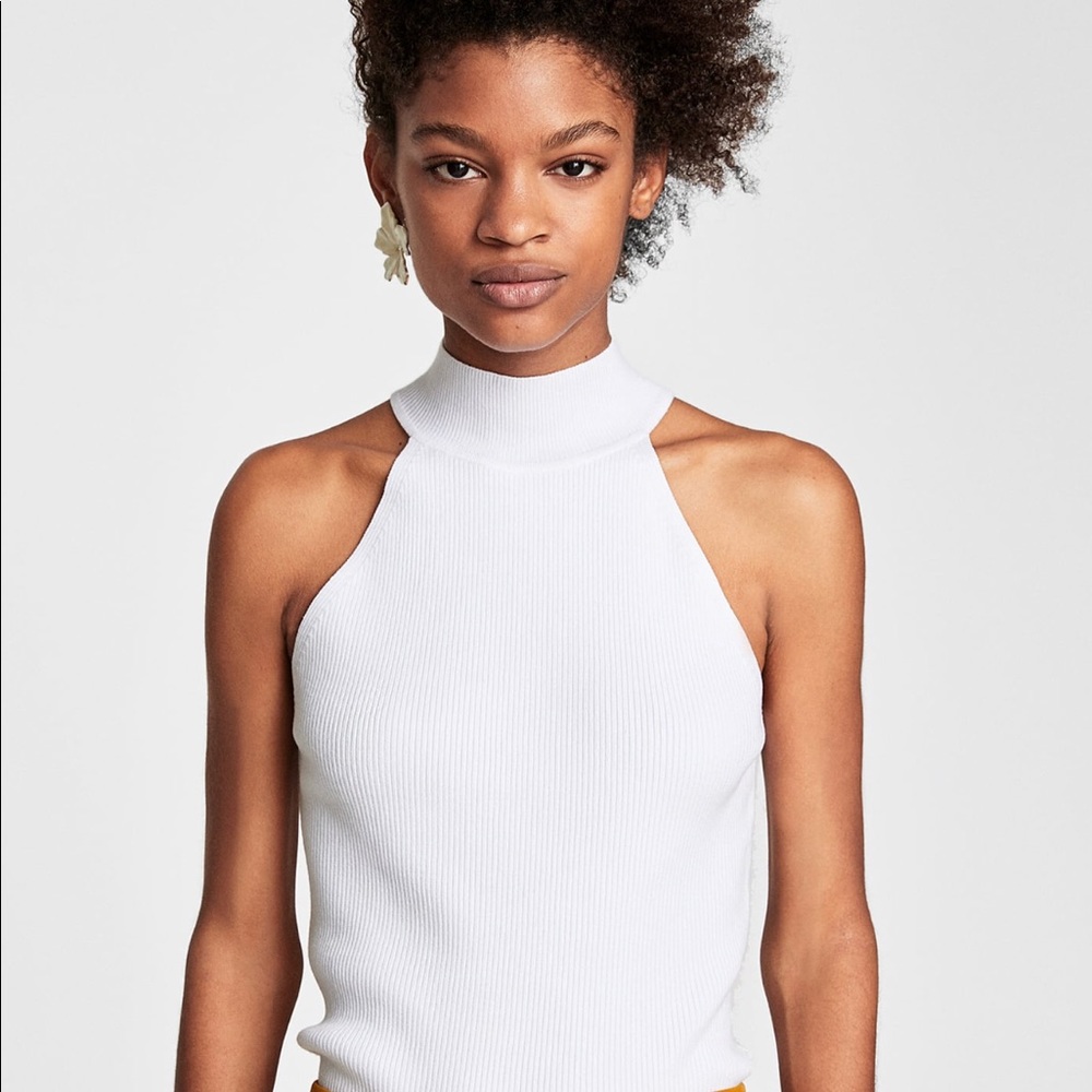 Zara High Neck Knit TOP 🌸